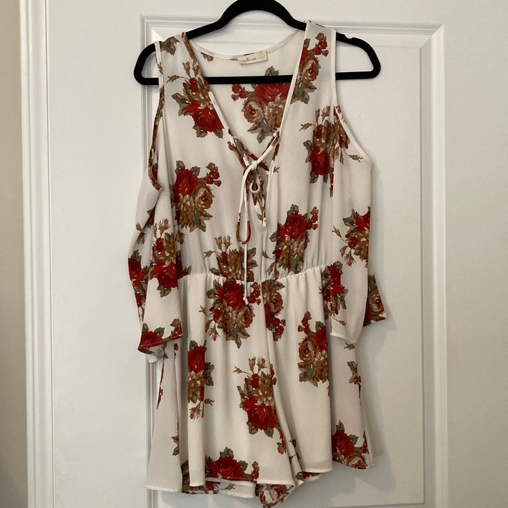 Floral Off the Shoulder Romper